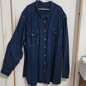 Men's Blue Denim Shirt Jacket